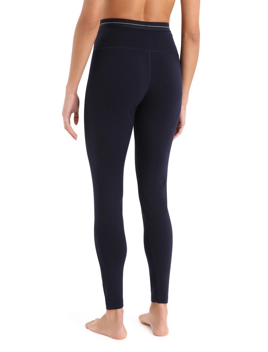 Base Layers Icebreaker Merino 260 Tech High Rise Leggings Damskie Granatowe | PL 1096SGLO